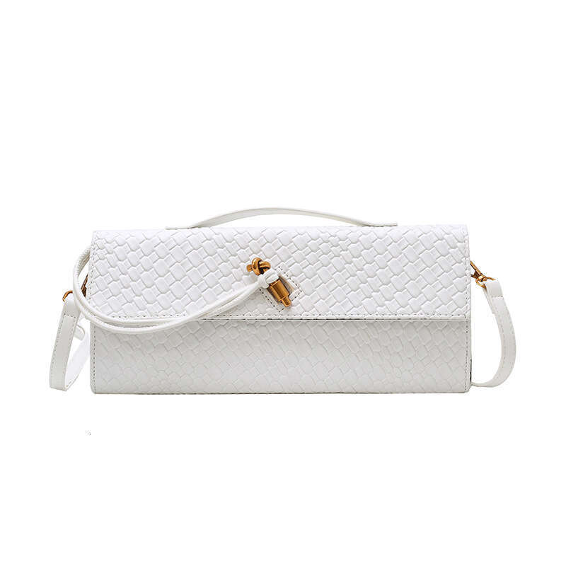 Trendy Bags for Women 2025 New Woven Single Shoulder Soft Leather Evening Vintage Baguette Handheld Crossbody Bag