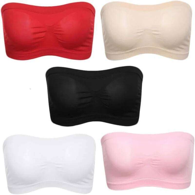 Women Sexy Lingerie Lace Seamless Tube Top Breathable Strapless Bandeau Without Pad Sleep Underwear Sports Bra