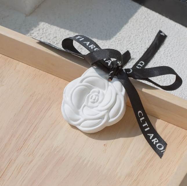 Camellia Incense Car Pendant - Solid Purifying Balm ral Scent Long-Lasting Wardrobe Deodorizer & Aromatic Air Freshener