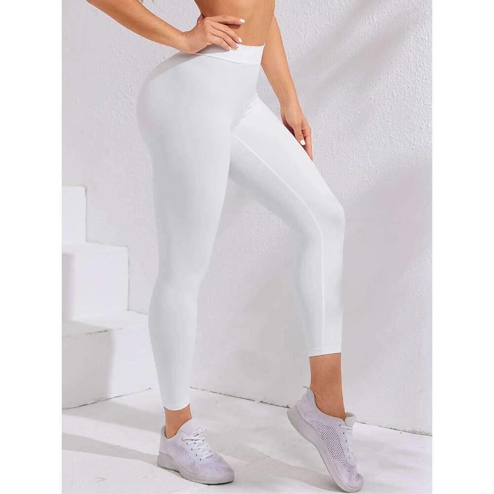 Smaller Back V Women Sport Fiess Leggings Low Waist Elastic Sexy Solid Training Yoga Pants Female Choose One Size Larger