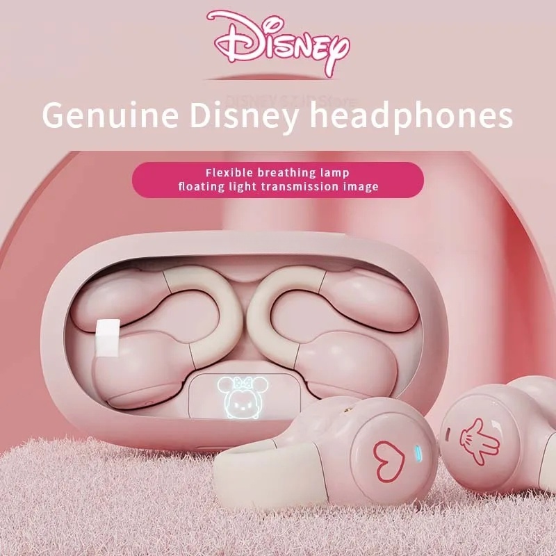 Disney OWS Bluetooth Earphones Bone Conduction Ultra-Long Battery Life Gaming Headset DN12 HiFi Sound Quality Music Earbuds