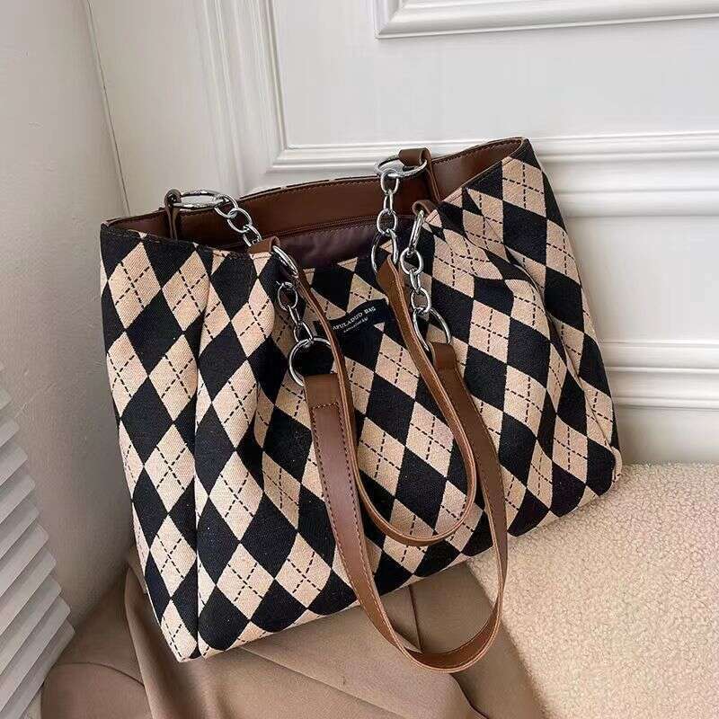 Women's Canvas Bag Designer 2025 New Tote Large Capacity Single Shoulder Underarm Bag Fashionable