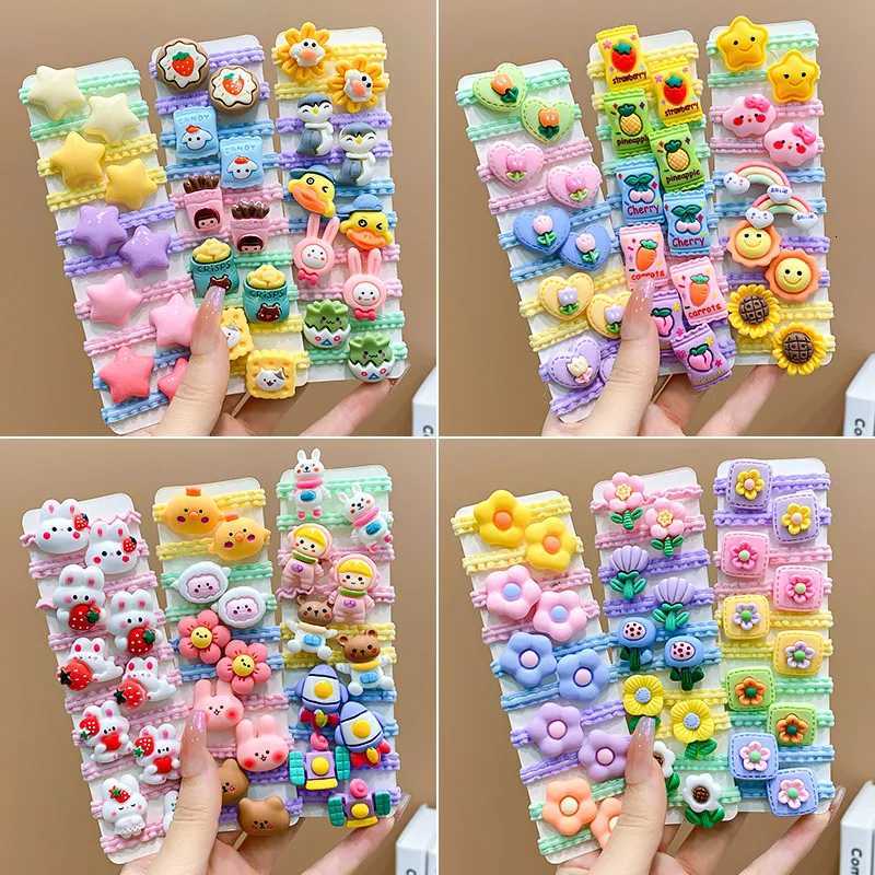 Girls Headdress Spring Color Skirt Hem Headband Cute Cartoon Rubber Band Childrens Small Thumb Hair Rope Headwear R250730