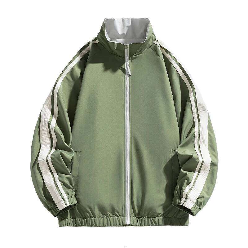 New men's fall new loose collar outdoor casual cardigan youth jacket double-sided wear multi-color