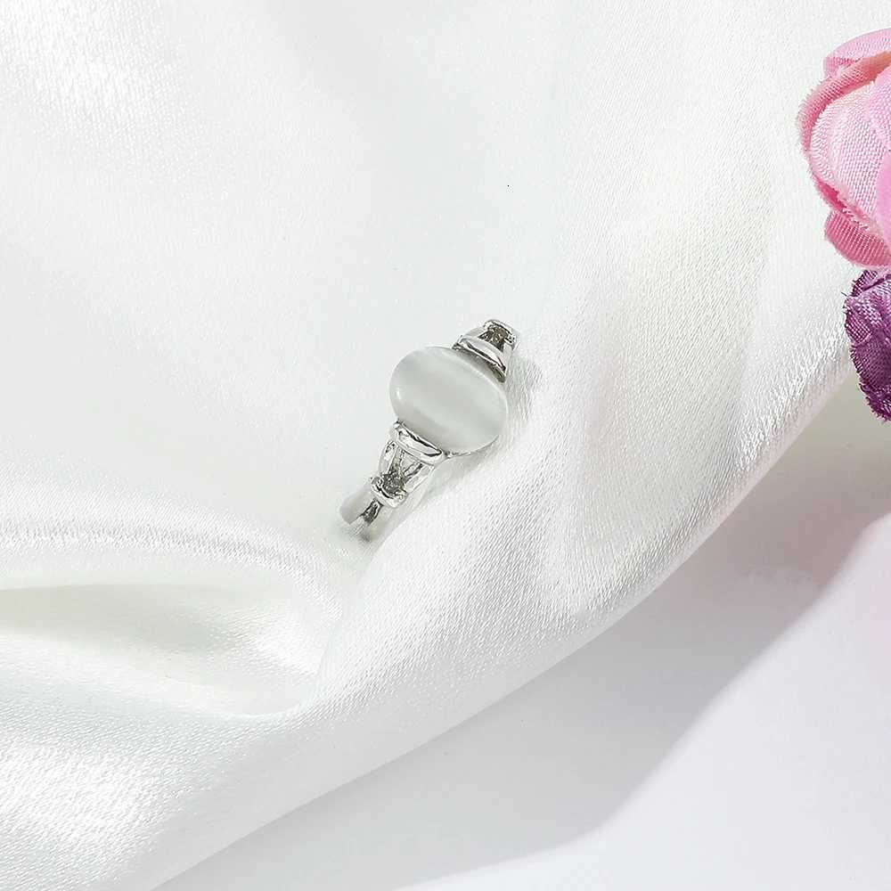 Twilight Saga Bella Ring Fashion Silver Plated Opals Rings Simple Classic Movie Film Jewelry For Women Finger Accessories y250730