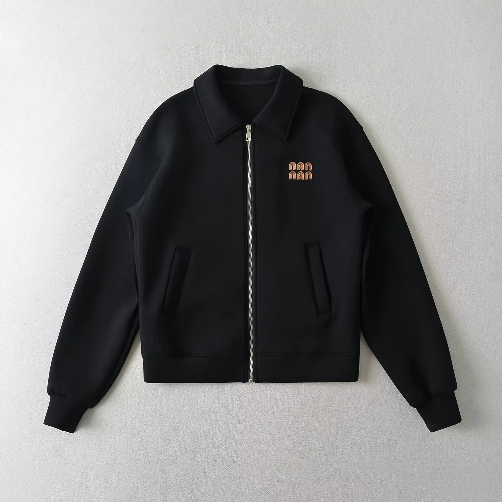Women's Fashion Style Loose Embroidered Tracksuit Lapel Zip Up Sports Hoodie Jacket Drawstring High-Waist Skirt Set For ladies 2025s Two Piece Dr