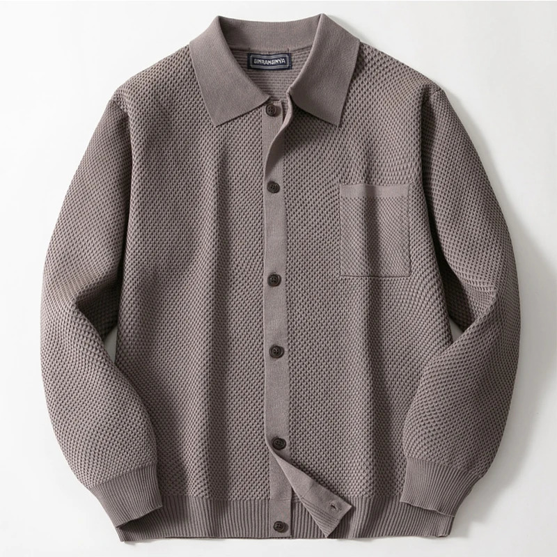 Fall Winter Cardigans Casual Button Lapel Knit Men Vintage Knitted Coat Fashion Solid Color Sweatercoats For Mens 250731