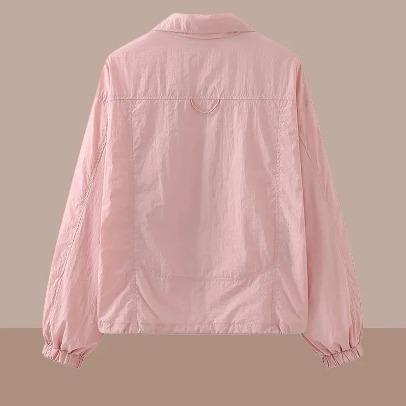 High Quality 2025 Summer Sun Protection Clothing Jacket Womens Short Windbreaker Fashion Overwear Sunscreen Coat Female Top 250728
