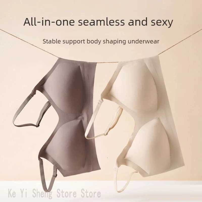Womens bra seamless underwear large busts small busts gathering thin semi-fixed cup beautiful back bra sexy Z250730