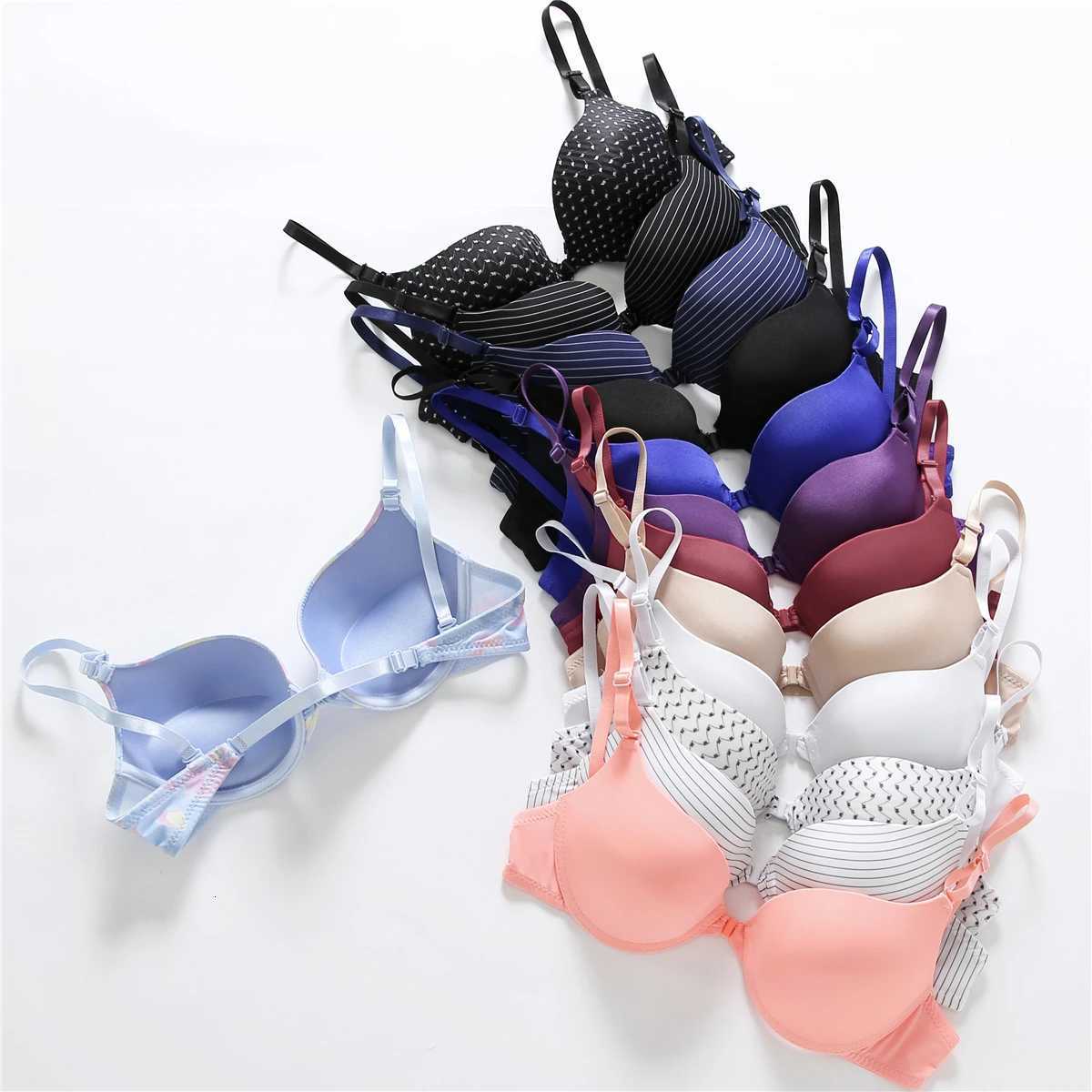 Cheap Bra Sexy Front Closure Bra Women Underwire Lingerie Push Up Bralette Underwear 7 Colors Seamless Hot Bras Intimates Z250730