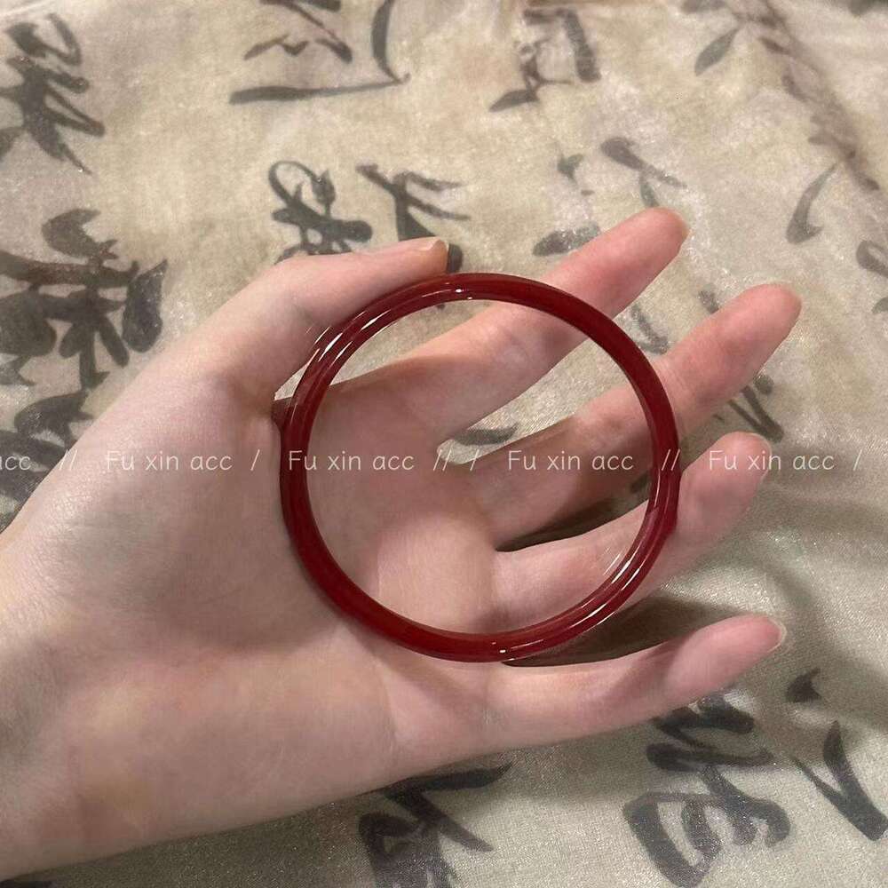 Chinese National Style Cinnabar with Red Bodhi Beads Cute Kitty Cat Stacking Bracelet 070