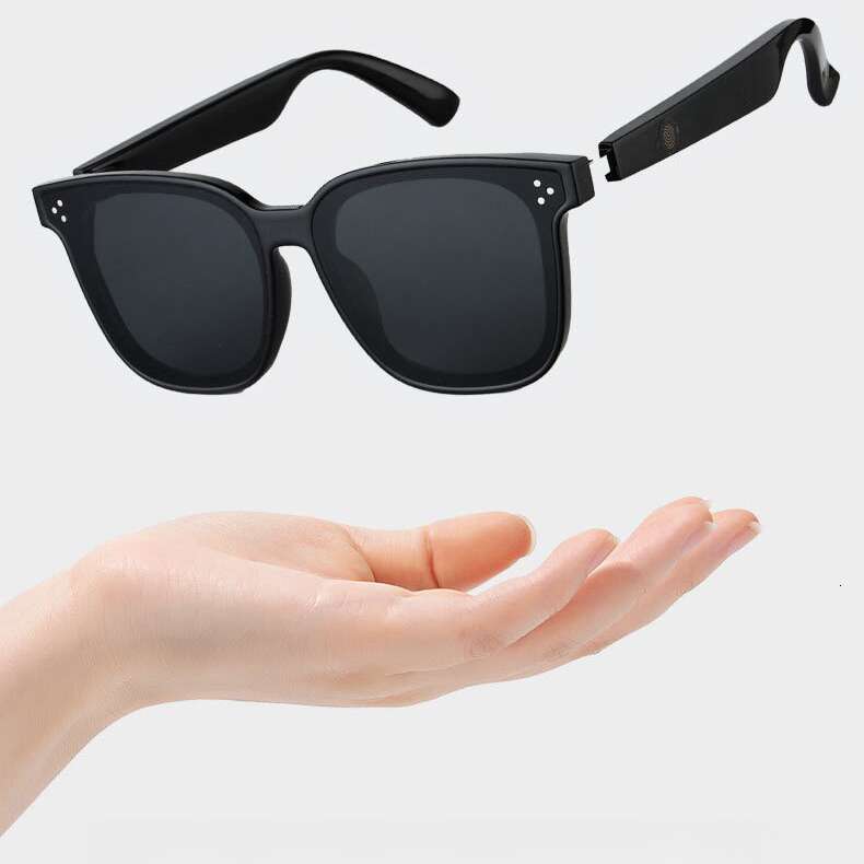 DHcollections Smart Bluetooth Audio Sunglasses - UV400 Polarized, Hands-Free Calls/Music, Fast Charge, 10H Playtime (Black/Gray)