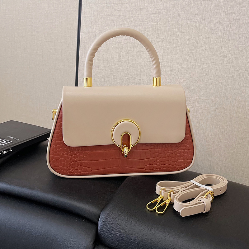 Color-Block Handbag for Women 2025 New Trendy Fashion Patchwork Single Shoulder Crossbody Small Square Bag ddmymoon