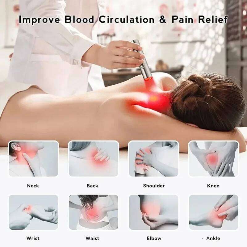 Red Wand Device for Body Acne Treatment With 5 Wavelengths Near Infrared 900nm Light Therapy Relieve Joint Pain