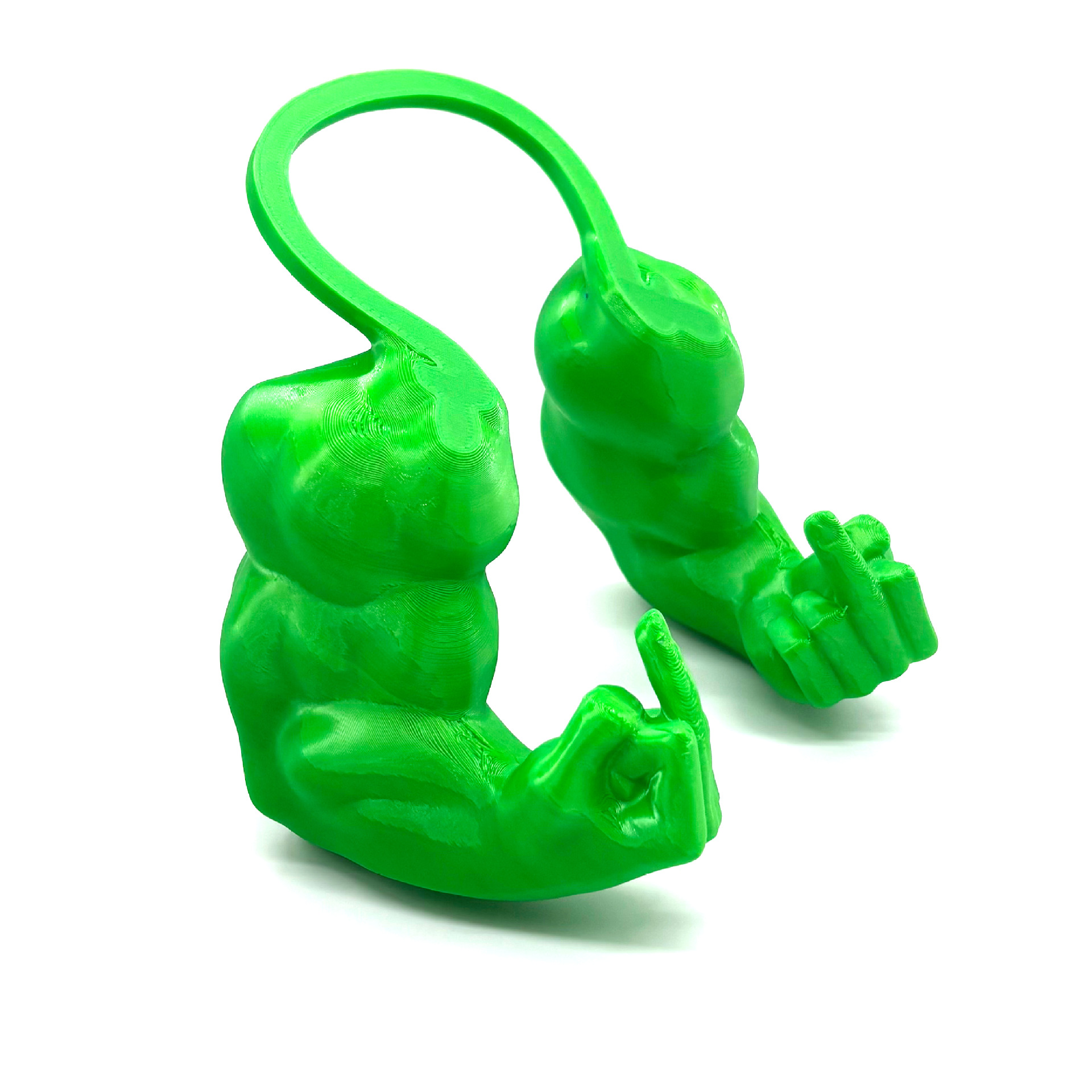 New model Cat Toy Creative Green Giant 3D-printed pet muscle arm toy Creative parody
