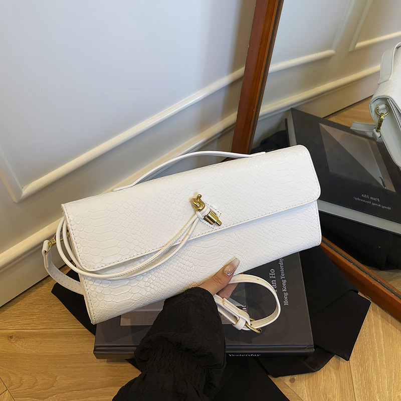 Hot Selling Snake Pattern Clutch Accordion Horizontal Light Luxury Small Square Handheld Shoulder Crossbody Evening Bag ddmymoon