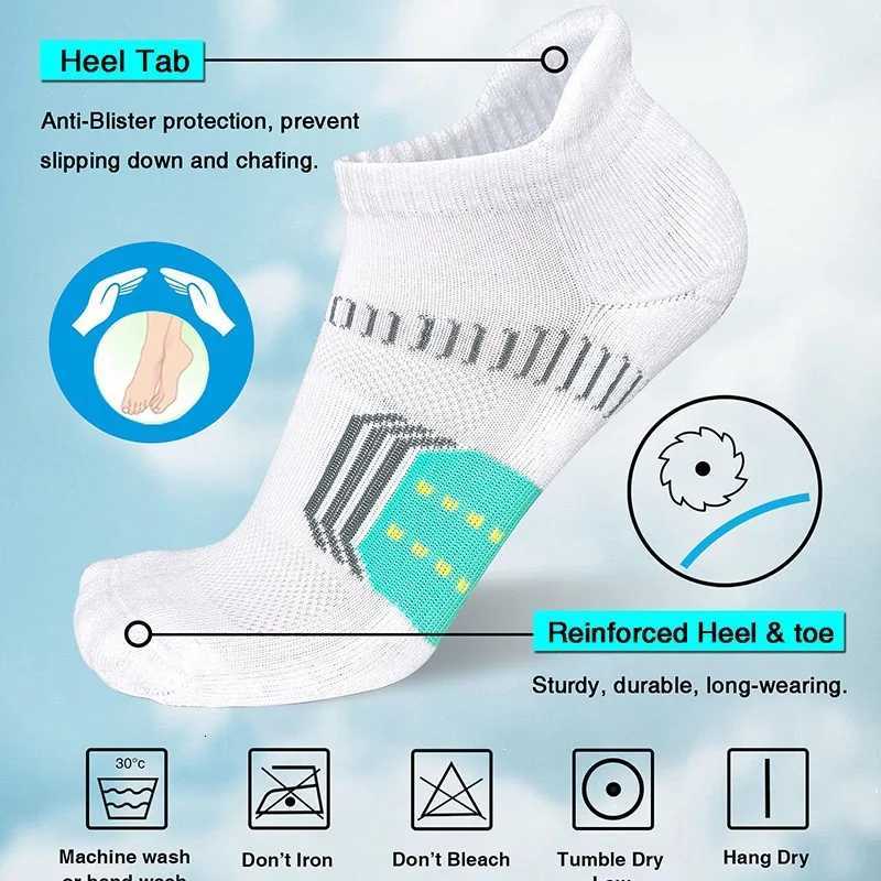 6/12 Pairs Unisex Breathable Low Cut Sports Socks Sweat Absorption Odor Prevention All Season Running Fitness Leisure Socks Z250731