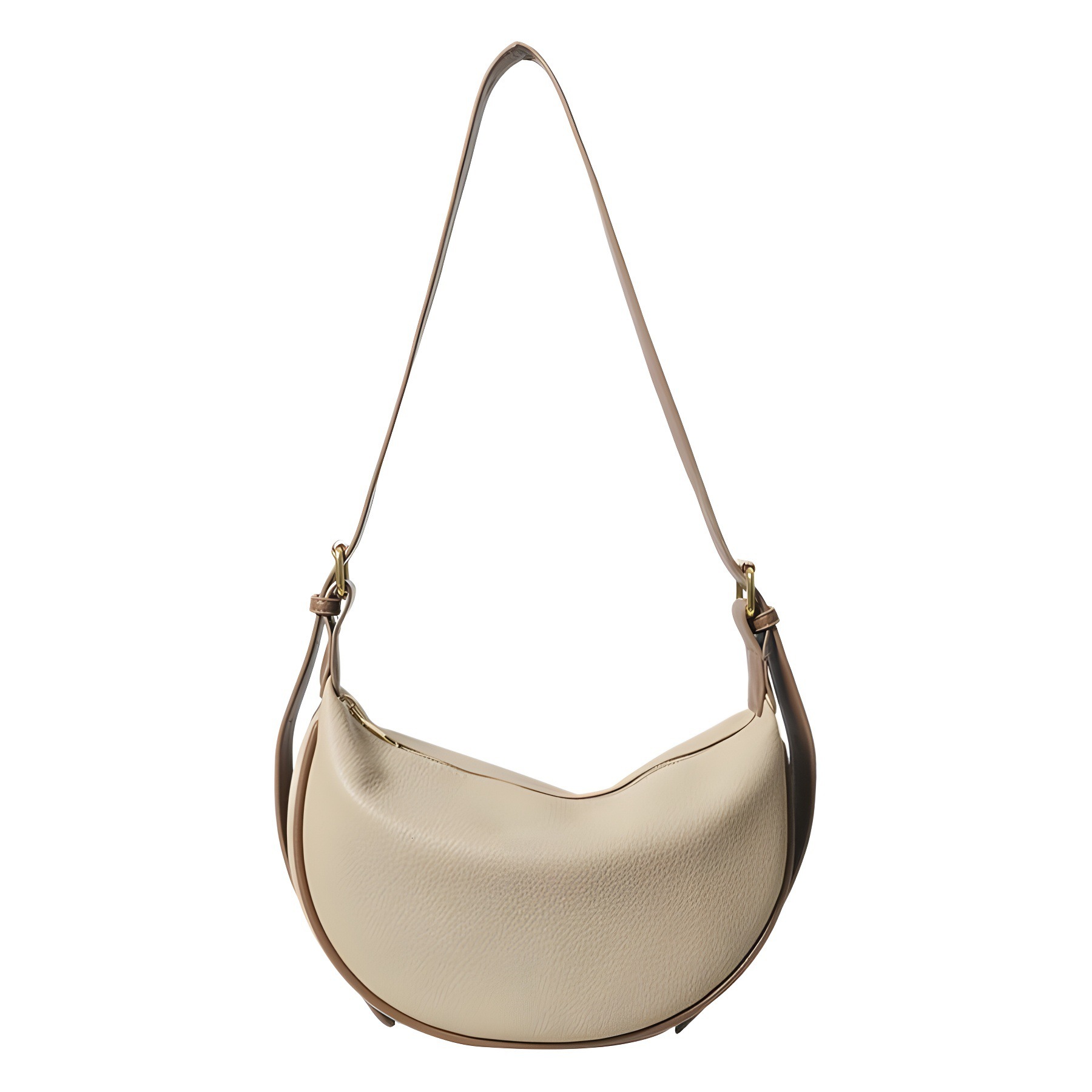 Cross border soft leather large capacity women's armpit bag new multifunctional crossbody bag designer bag retro dumpling bag