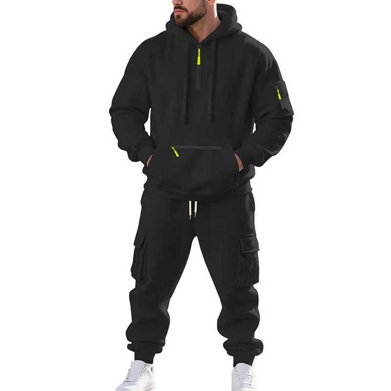 2-Piece Mens Tracksuits Long Sleeve Athletic Full Zip Sweatsuits Jogging Suit Set Casual Outdoor Streetwear Sport Tracksuit Set XJ250731