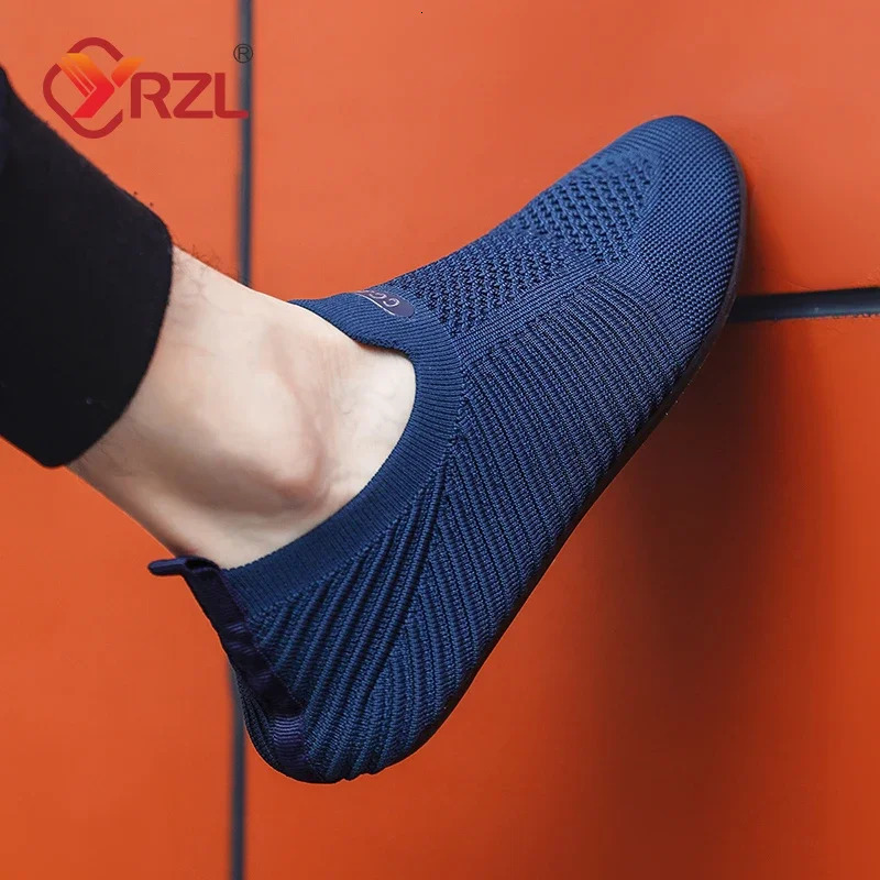 YRZL Loafers Men Soft Driving Moccasins High Quality Flats Male Walking Shoes Breathable Mesh Casual Loafers Slip on Mens Shoes 250804