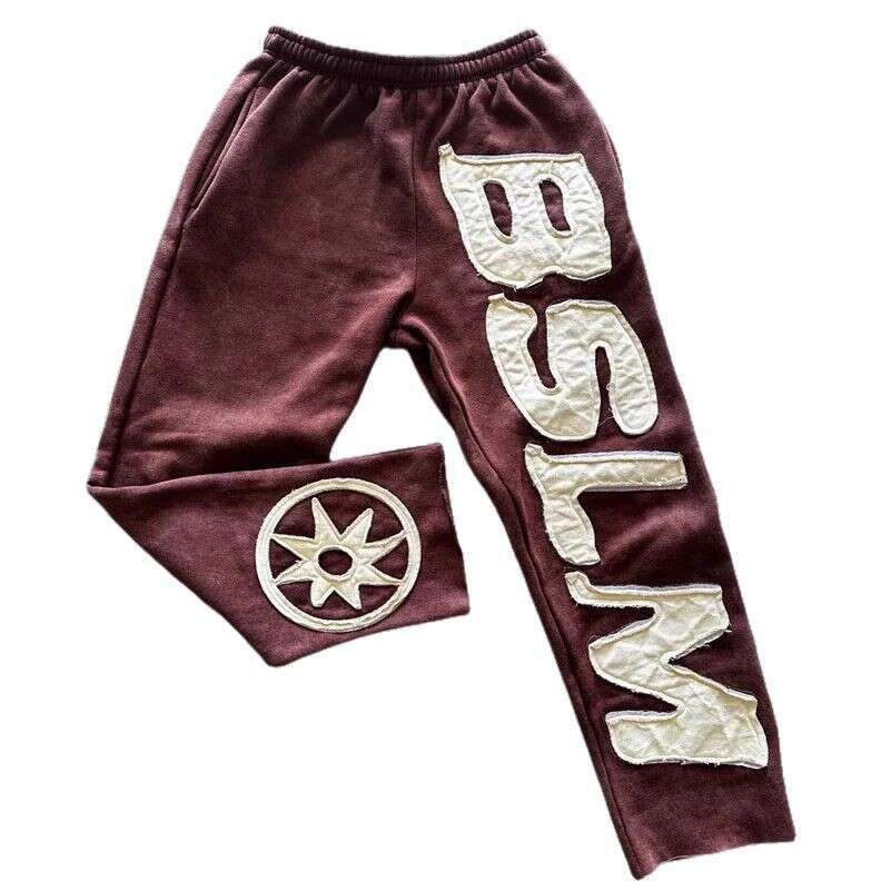 Autumn Winter New Sweatshirt Personality Style High Street Hip Hop Letter Embroidery Fashion Casual Pants Unisex
