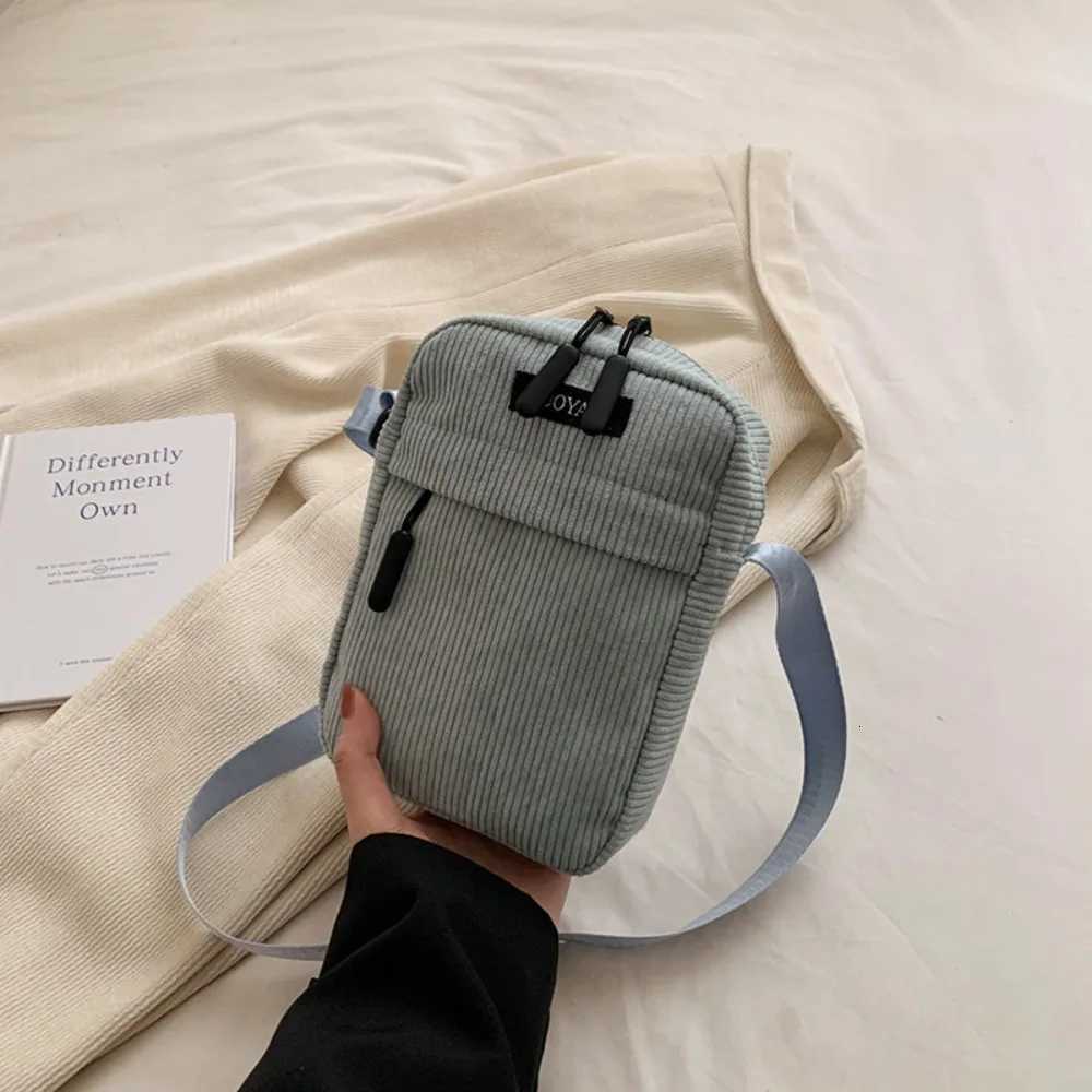 Fashion Corduroy Womens Crossbody Bag Casual Sports Student Mobile Phone Small Shoulder Bag Solid Color Female Handbag 2024 New Y250730