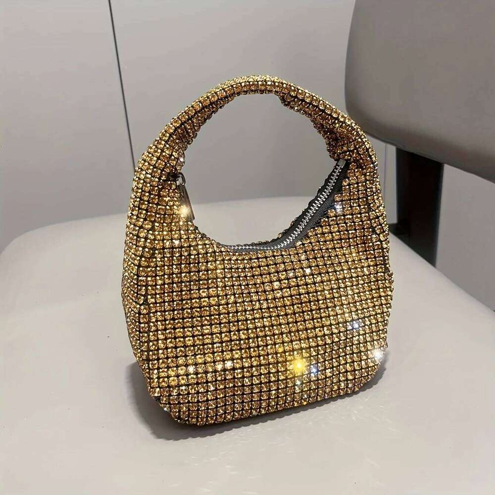 Shiny Crystal Rhinestone Handmade Purses and Handbags Designer Evening Clutch Bag Purse Weding Party Bags