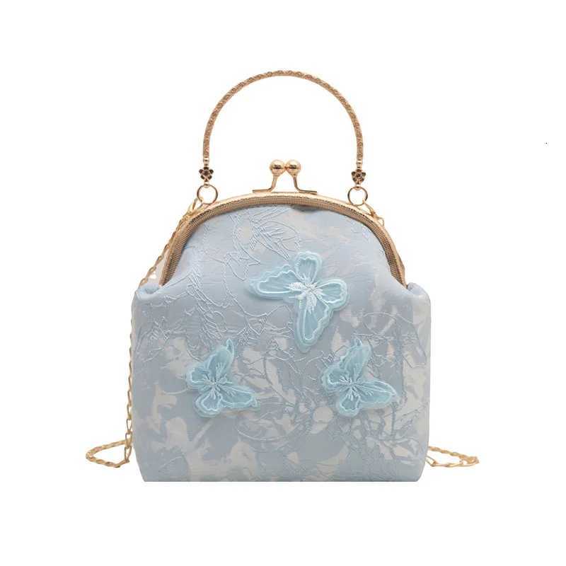 Chinese Style Butterfly Embroidery Womens Shoulder Bags Dinner Party Ladies Chain Crossbody Bag Elegant Simple Female Handbags Y250730