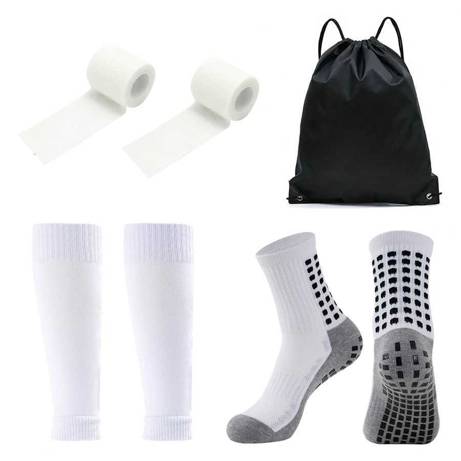 4PCS Set Non-Slip Viscose Football Socks with Drawstring Bag for Men Women Outdoor Sports Running Basketball Leg Bandage Z250731