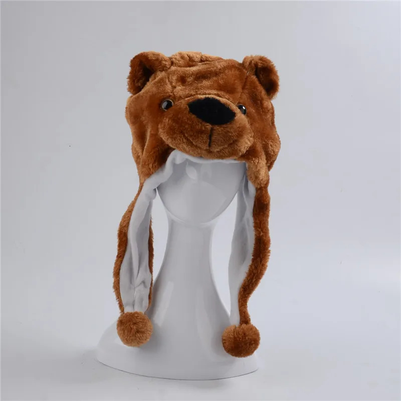 Bear Pig Cattle Sheep Dog Plush Hat Cartoon Animal Caps 250724