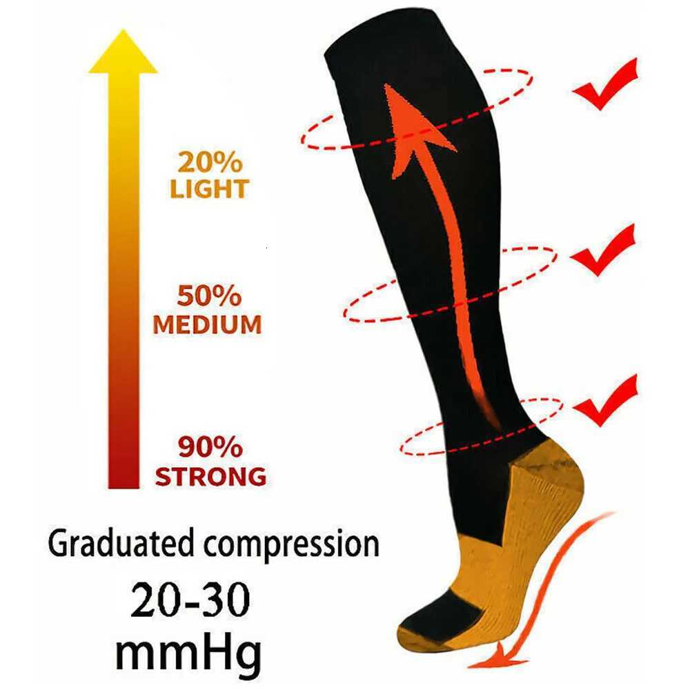 4 Pair Compression Stockings Men Women Socks Fit Pregnancy Edema Varicose Veins Hiking Running Flight Marathon Sports Socks Z250731