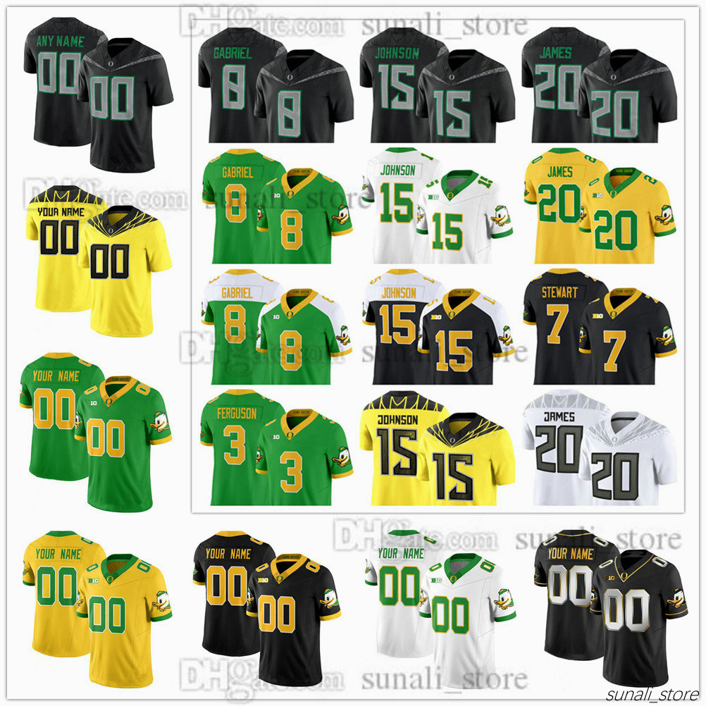 Man Oregon College Ducks Football Jersey 28 Bryce Boettcher 16 Austin Novosad 5 Dante Moore 20 Makhi Hughes 6 Noah Whittington 1 Dakorien Moore 3 Kyler Kasper Stitched