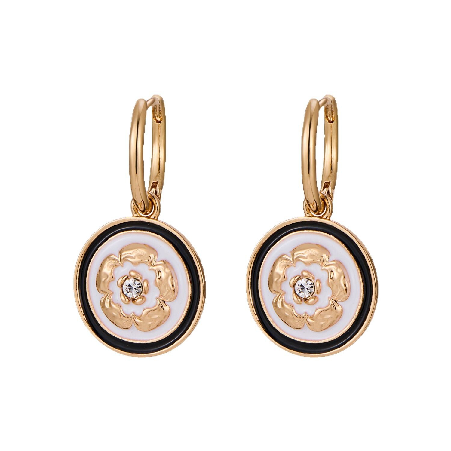 Free Shipping Designer Luxury Jewelry French Retro Camellia Women's Earrings Niche Personality Fashion Art High-end Ear Hooks New Ear Accessories