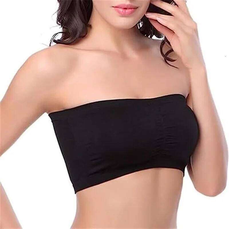Women Sexy Lingerie Lace Seamless Tube Top Breathable Strapless Bandeau Without Pad Sleep Underwear Sports Bra