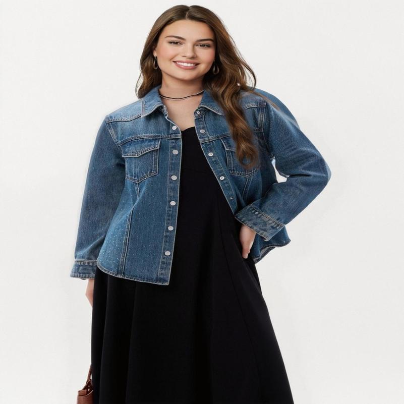 DUSHU Fashion Denim Shirt Longsleeved Jacket Spring Summer Holiday Season Top Versatile 25DS81066 w250729