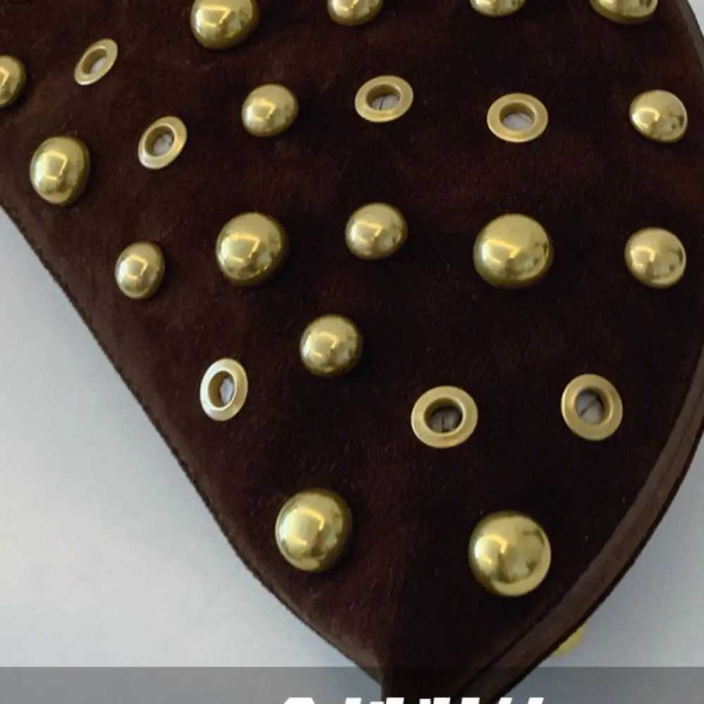 Trendy Metal Stud Crossbody Bag Hollow Spicy Y2k Shoulder Bag Sweet Cool Korean Style Underarm Bag Y250730