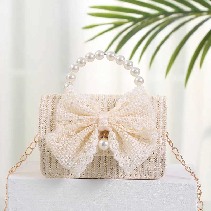 Simple Bowknot Straw Bag Messenger Portable Dual-purpose Holiday Ladies Bag New Fashion Summer Bag Y250730