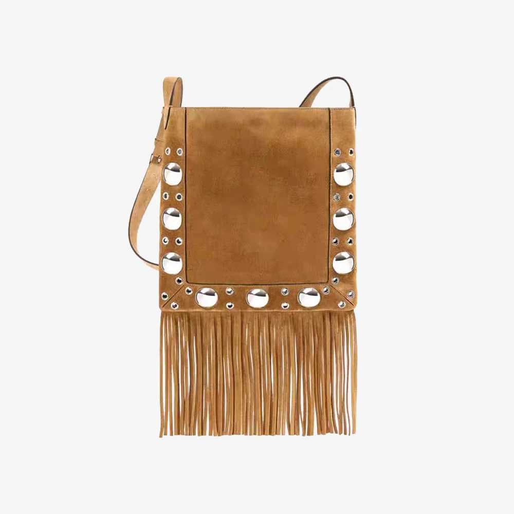 New Womens Handbag Boho Style Niche Design Imitation Deerskin Fleece Postman Tassel one-Shoulder Crossbody Womens Bag Y250730