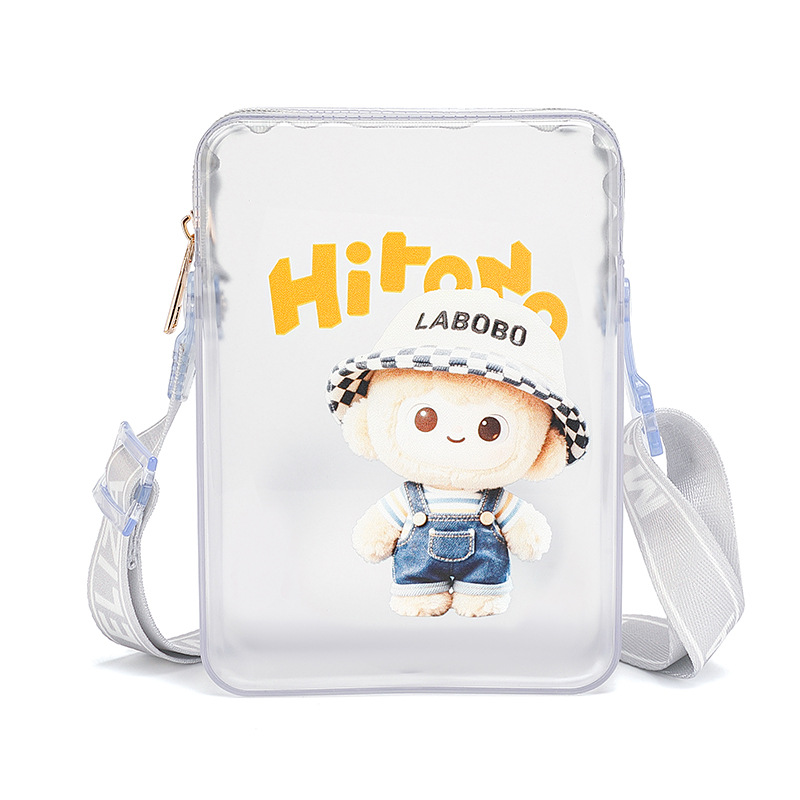 Cross Body Niche Mini Women's Transparent Crossbody Jelly Bag Cute Phone Bag Labubu