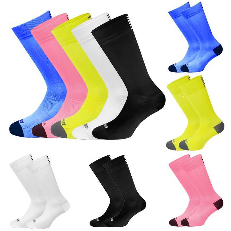 5 Pairs Cycling Socks Men High Quality Professional Competition Sport Riding Soccer Sock Mesh Breathable Road Bicycle Socks Summer Z250731