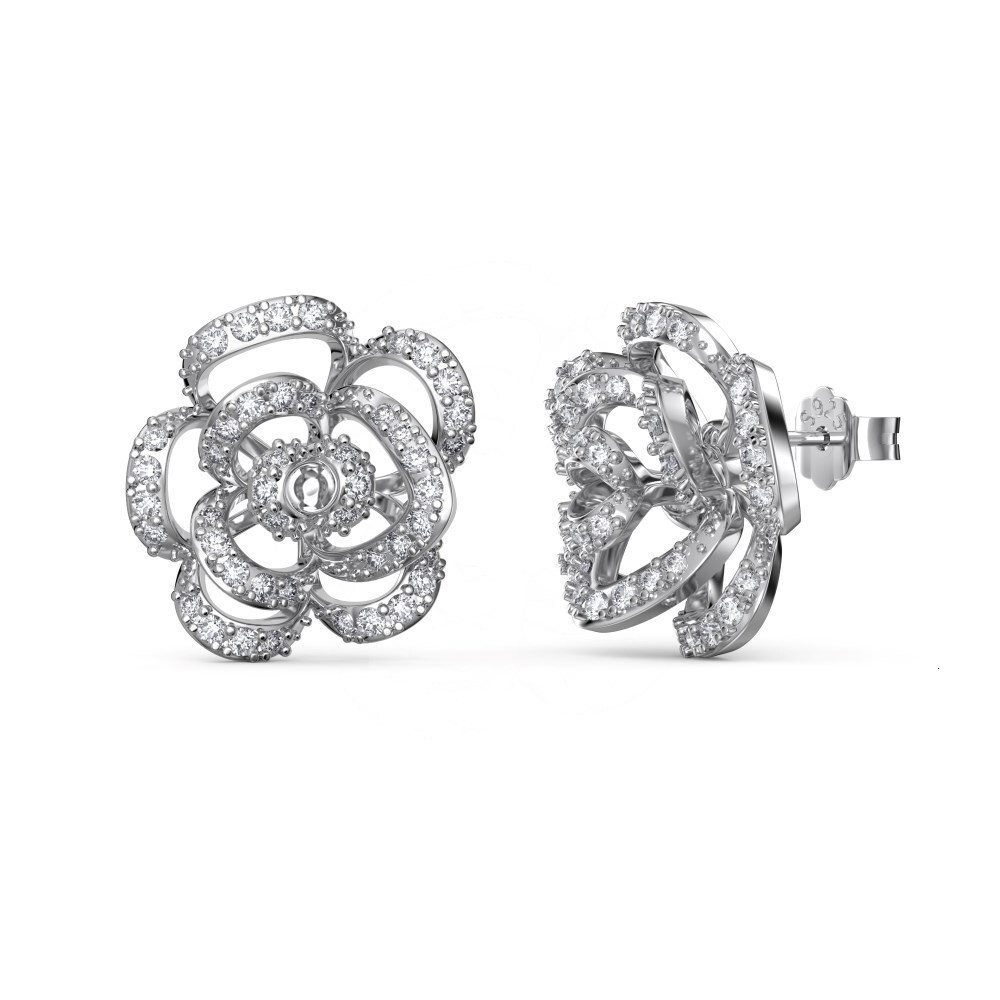 Free Shipping Designer Luxury Jewelry High-end S925 Sterling Silver Women's Earrings Maple Leaf Flower Butterfly Zircon Fashion Earrings