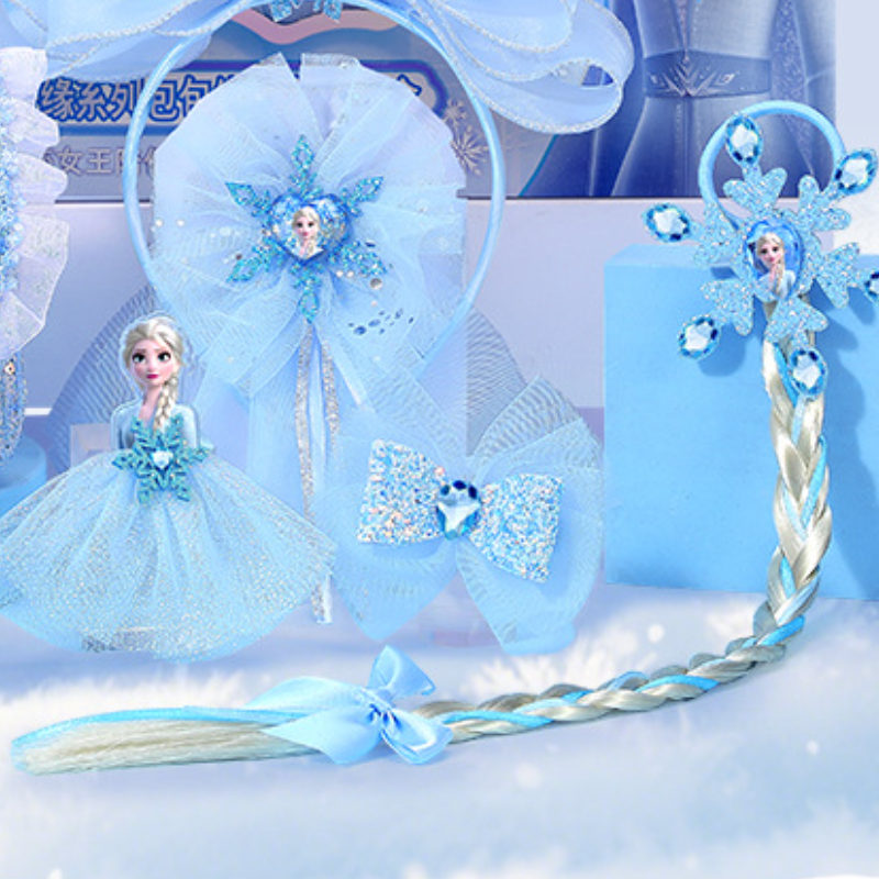 Disney children's handbag little girl birthday gift box princess mini bag hairband hairpin hair ribbon cartoon handbag girls pearl handbag prince