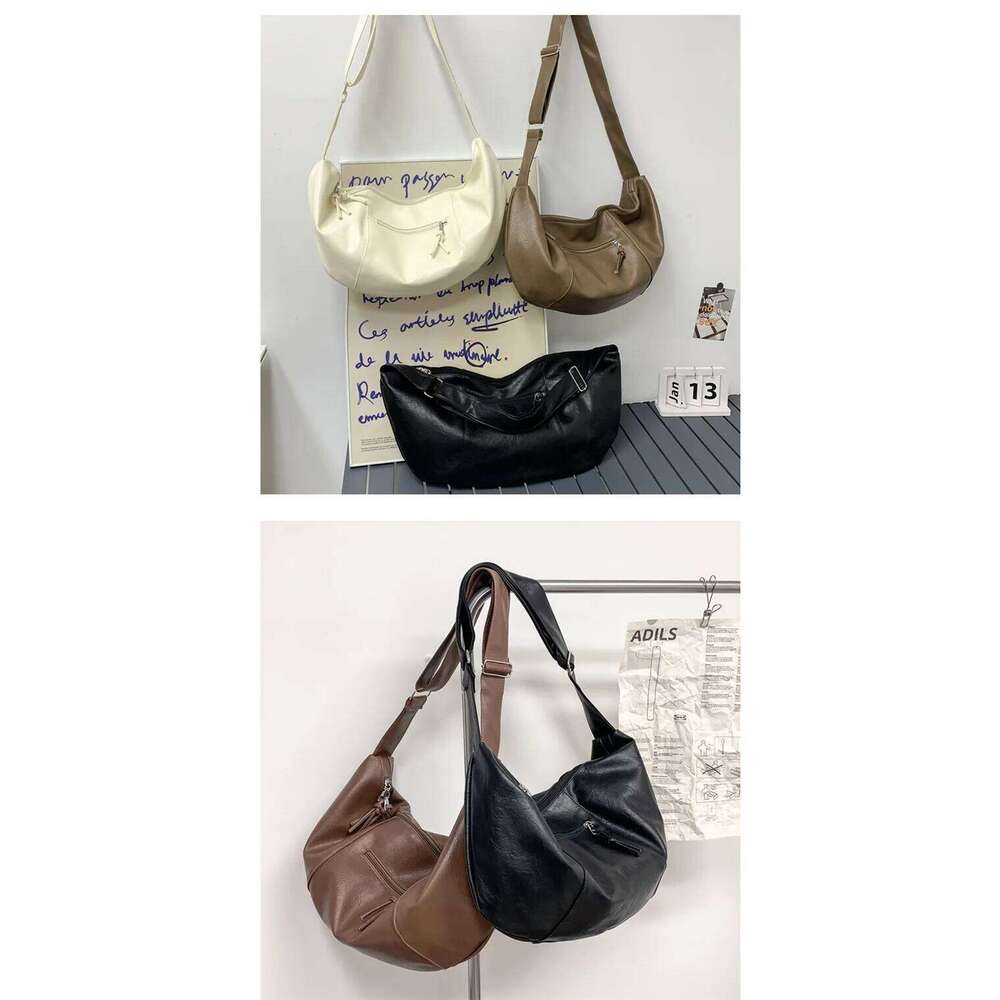 Large Capacity Men's Locomotive Riding Personalized Cross-body Messenger Underarm Shoulder Oblique Fiess Bag Casual