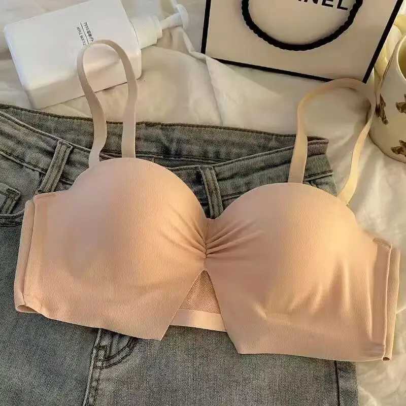 THin Section of Non-marking BreaTHable Small Breasts GaTHered Underwear WiTHout Steel Ring Small Breasts Anti-glare Bra Z250730