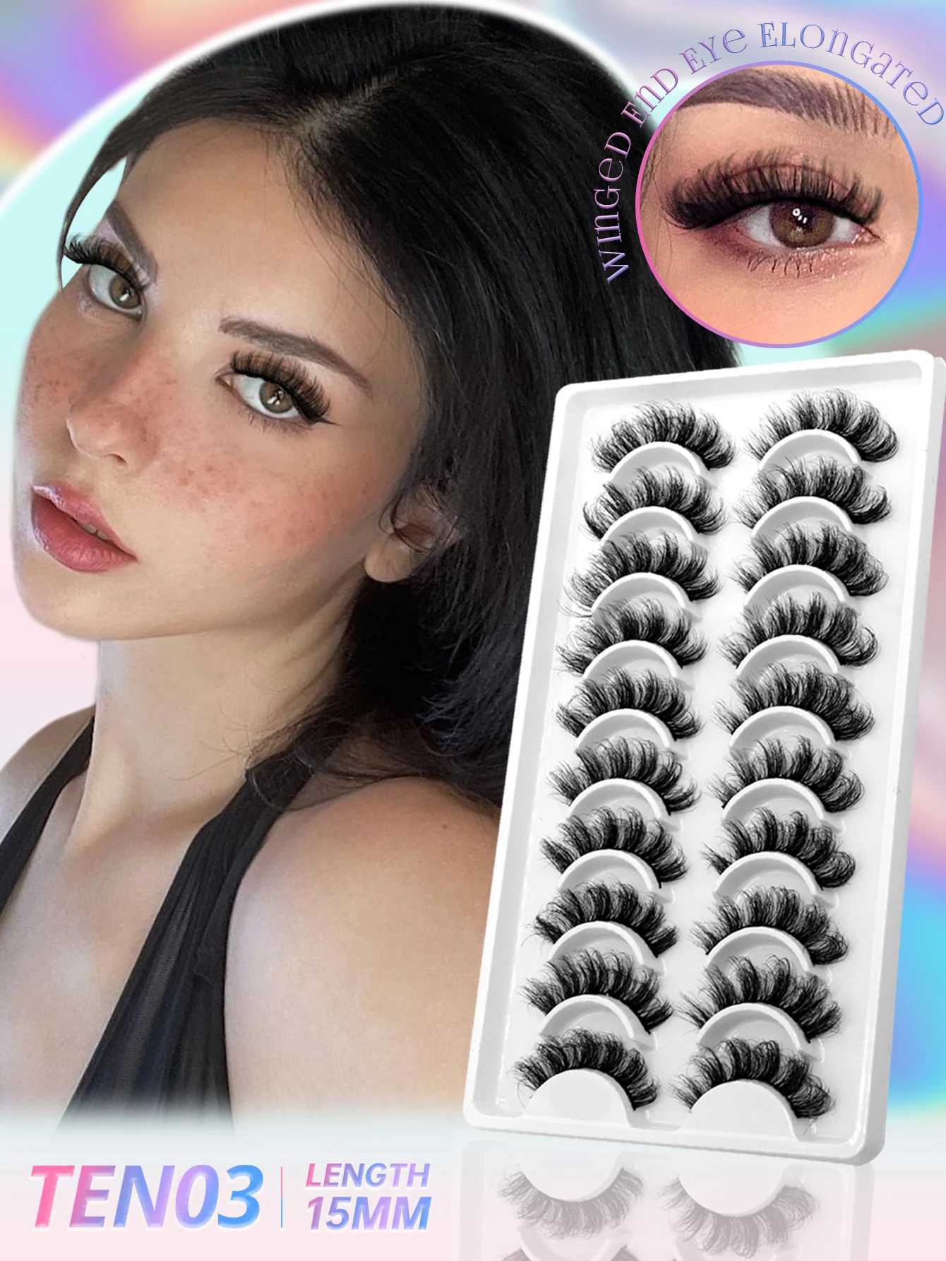3D Fluffy Lashes Faux Mink Lashes Natural False Eyelashes Dramatic Volume Lashes Eyelash Extensions Makeup Z250730