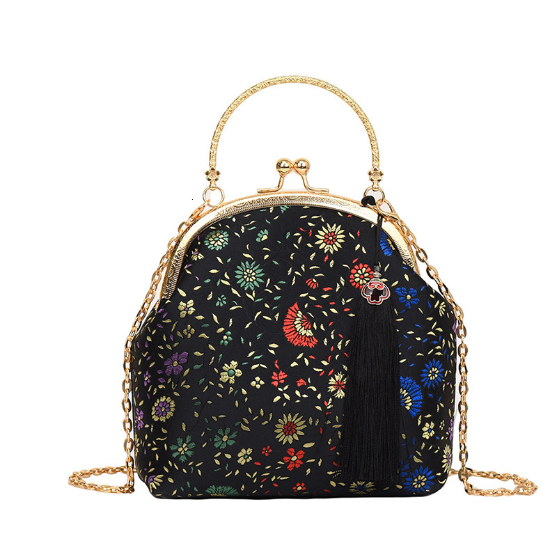 Hanfu Qipao Handbag High-end Exquisite Shell Chinese Style Embroidery Chain Shoulder Crossbody Bag ddmymoon