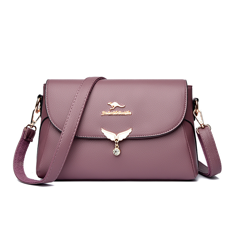 2025 Summer New Women's Bag Small Square Bag Wings Pendant Decoration Women's Crossbody Bag New Simple Style Shoulder Bag Fashion New Design