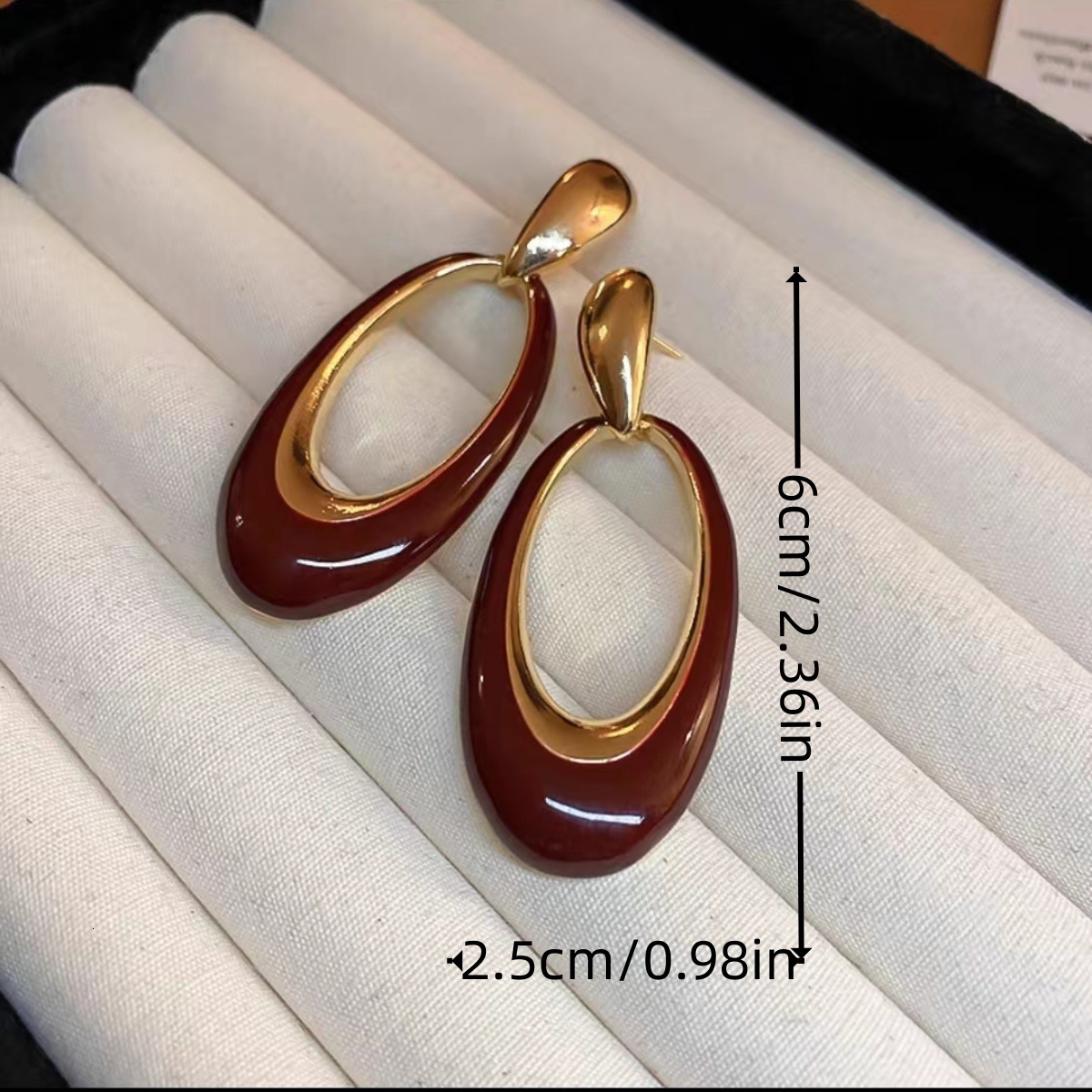 22K Gold-plated Enamel Drop Glazed Oval Earrings Free Shipping Designer Luxury Jewelry Simple Silver Needle Retro Earrings Fashiona Antique Style Earr