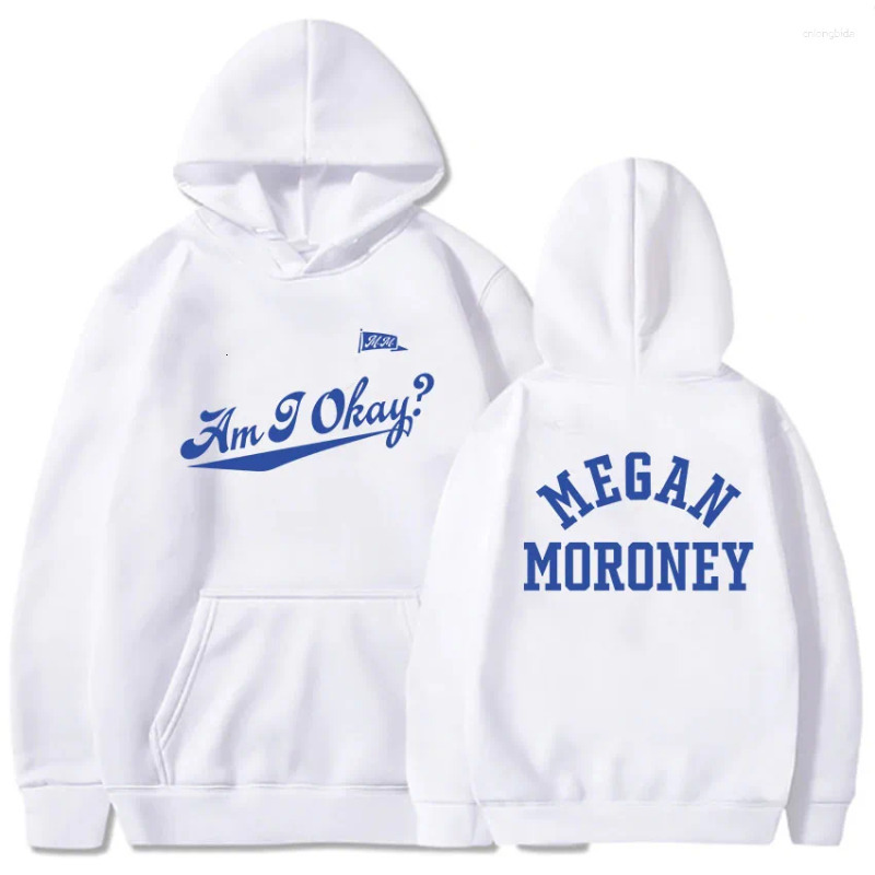 Mens Hoodies Men Megan Moroney Am I Okay Printing Sweatshirts Sudaderas Hooded Winter Fleece Pullovers Casual Unisex Hoodie Top