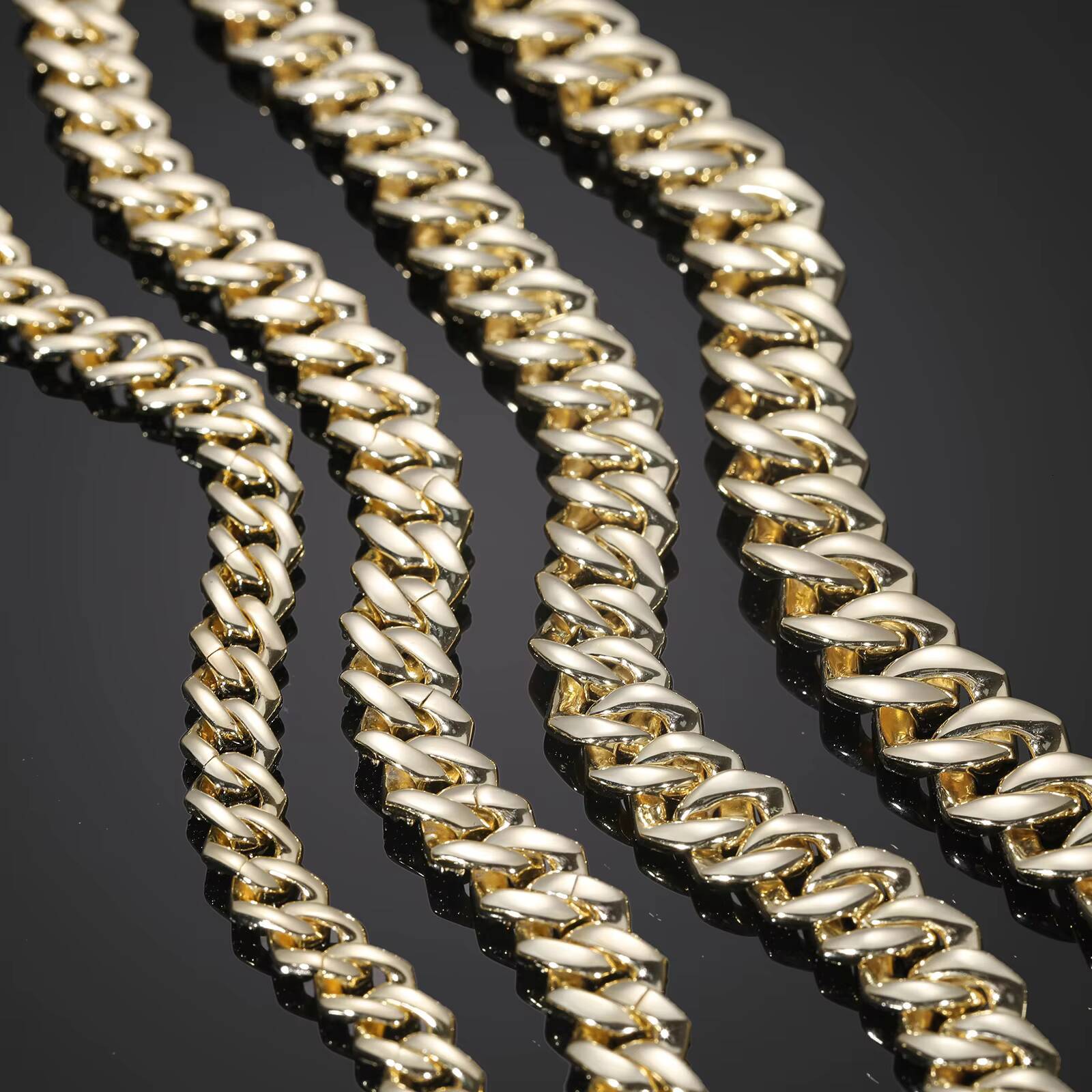 Young Boy Hip Hop Jewelry Wholesale 8mm-14mm 14K Gold 925 Silver 2 Row VVS Moissanite Diamond Iced Out Cuban Link Chain Necklace
